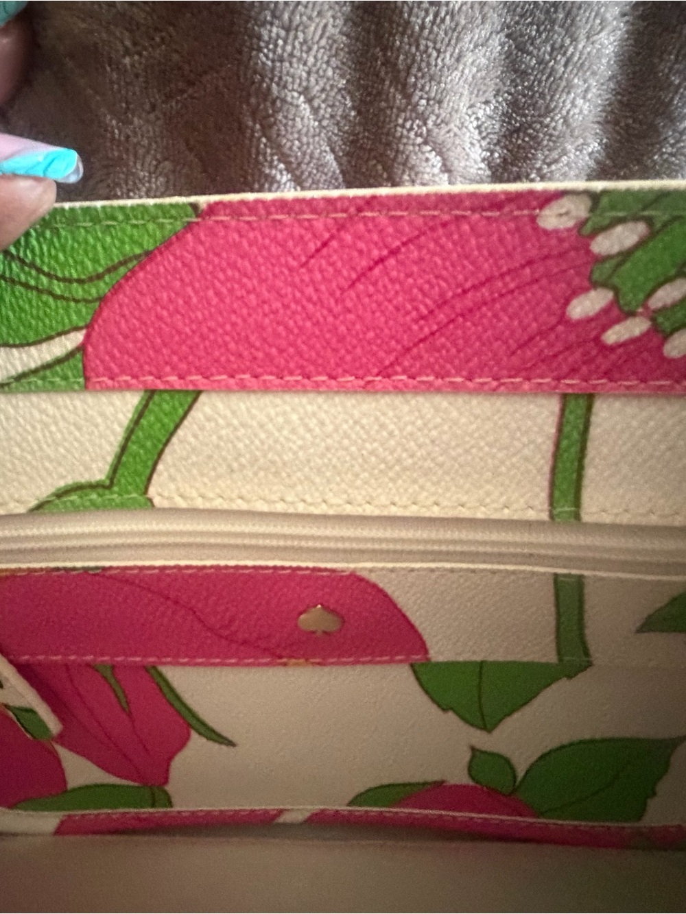 kate spade Pink and Green Floral Crossbody Bag - Picture 10 of 13